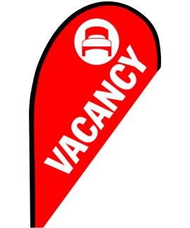 Vacancy Small Teardrop Flag