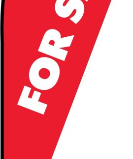 For Sale Medium Red Teardrop Flag