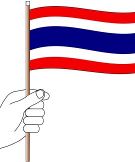 Thailand Hand Flag Handwaver