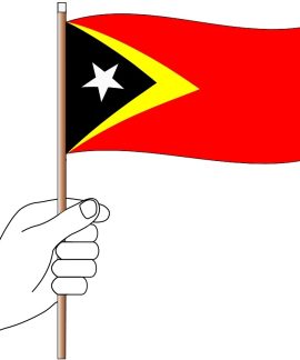 Timor Leste Hand Flag Handwaver