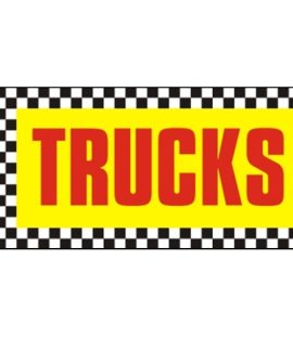 Trucks Chequered Border Flag
