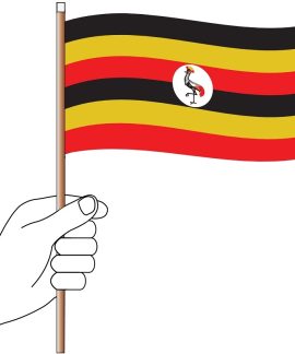 Uganda Hand Flag Handwaver