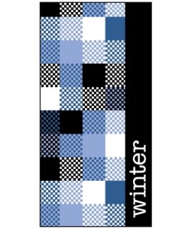 Winter Blue Patchwork Flag 900mm x 1800mm (Knitted)