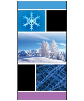Winter Snowflake and Scenery Flag 900mm x 1800mm (Knitted)
