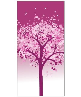 Winter Pink Tree  Flag 900mm x 1800mm (Knitted)