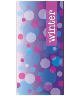Winter Blue and Purple Dots Flag 900mm x 1800mm (Knitted)