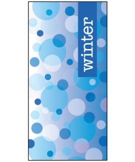 Winter Blue Dots Flag 900mm x 1800mm (Knitted)