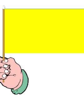 Yellow Hand Flag Handwaver