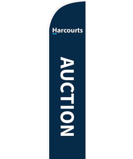 Harcourts Blue Auction Medium Feather Flag