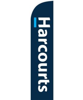 Harcourts Blue Corporate Medium Feather Flag