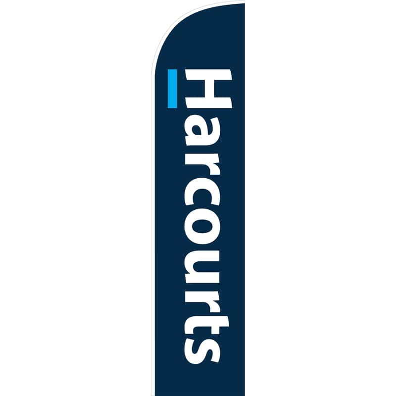 Harcourts Blue Corporate Medium Feather Flag
