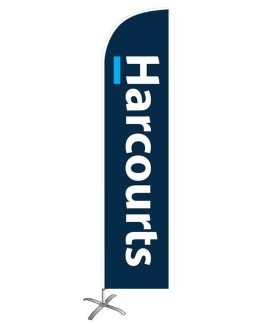 Harcourts Blue Corporate Medium Feather Flag Kit