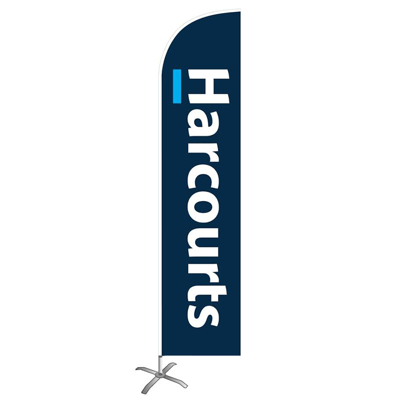 Harcourts Blue Corporate Medium Feather Flag Kit