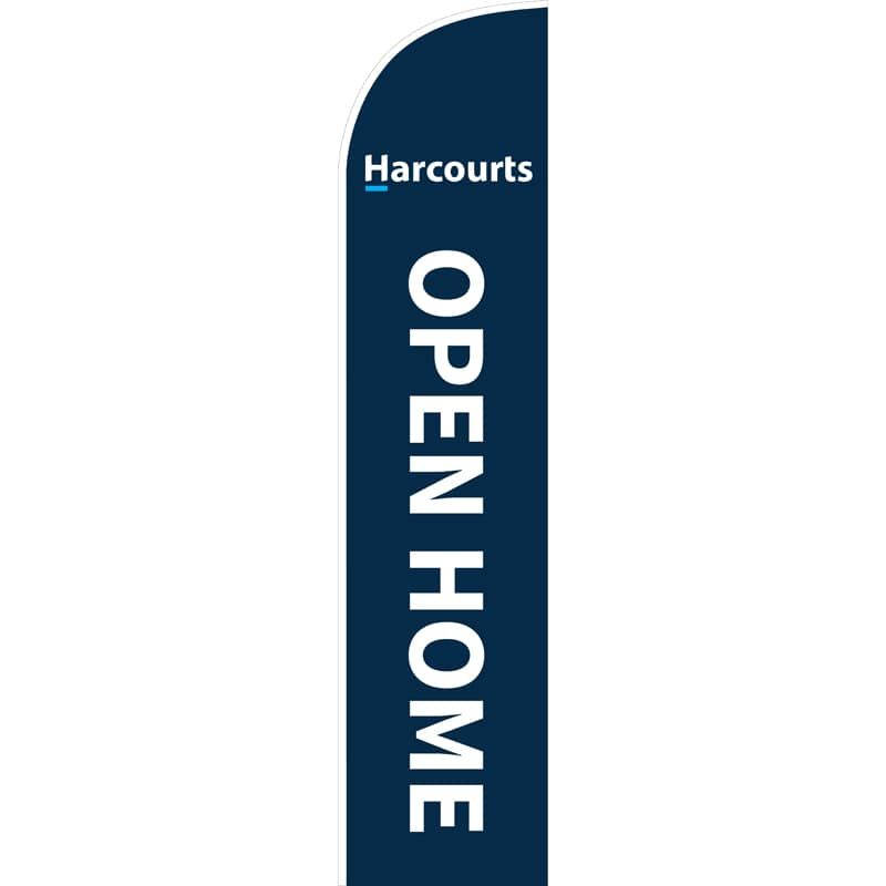 Harcourts Blue Open Home Medium Feather Flag