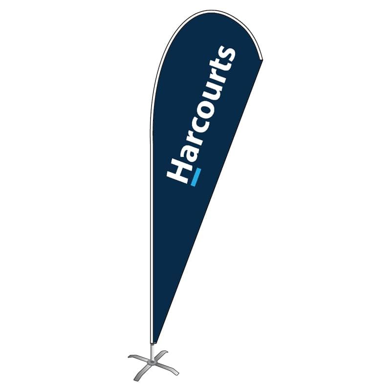 Harcourts Blue Corporate Medium Teardrop Flag Kit
