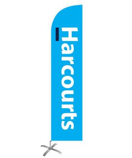 Harcourts Cyan Corporate Medium Feather Flag Kit