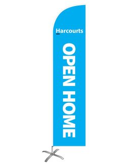 Harcourts Cyan Open Home Medium Feather Flag Kit