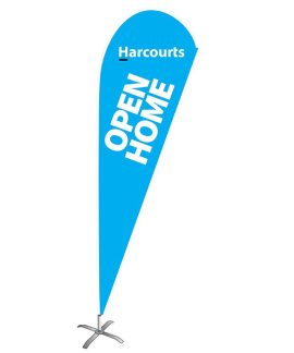 Harcourts Cyan Open Home Medium Teardrop Flag Kit