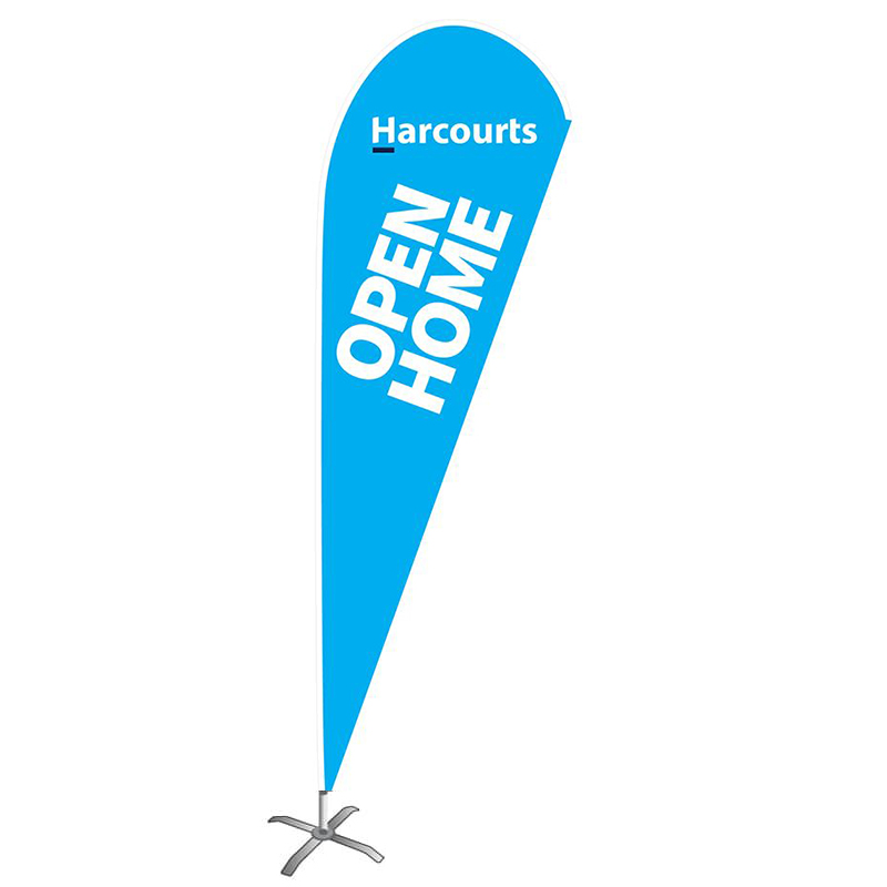 Harcourts Cyan Open Home Medium Teardrop Flag Kit