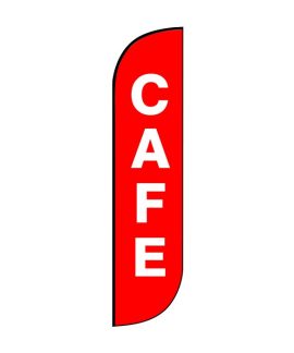 Cafe Red Feather Flag