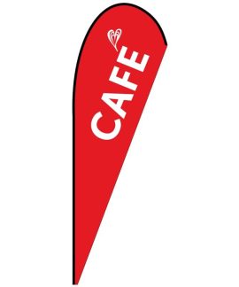 Cafe Medium Teardrop Flag