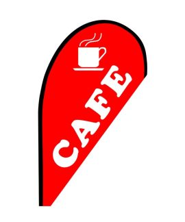 Cafe small teardrop flag