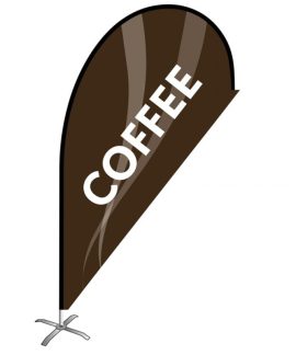 Small Coffee Teardrop flag kit