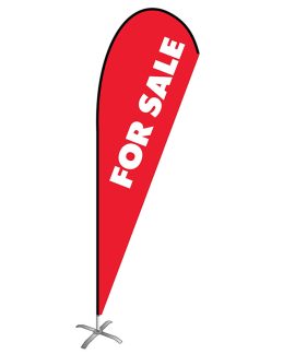 For Sale Medium Red Teardrop Flag Kit
