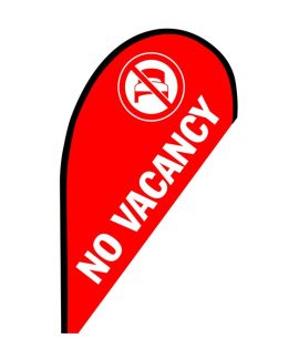 No Vacancy Small Teardrop Flag