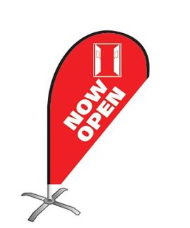 Now Open Small Teardrop Flag Kit