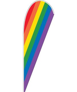 Rainbow Teardrop Flag
