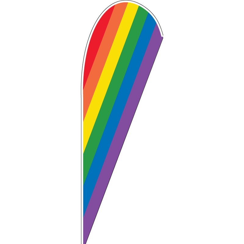 Rainbow Teardrop Flag