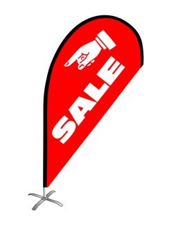 Sale Small Red Teardrop Flag Kit