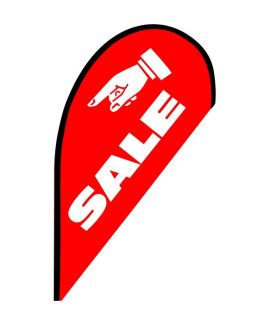 Sale Small Red Teardrop Flag