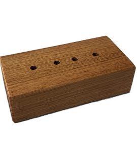 Double Sided Wooden Desk Set Base - 4 Hole Side