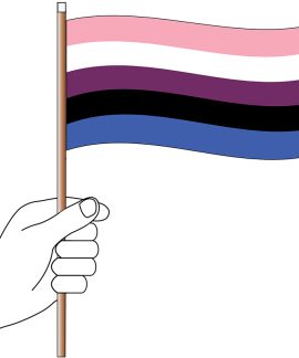 Gender Fluid Handwaver Flag 300mm x 150mm