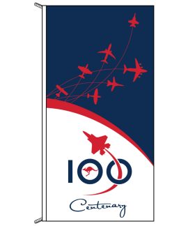 Airforce Flag in Navy. Vertical Orientation