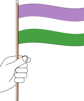 Gender Queer Handwaver Flag - 300mm x 150mm