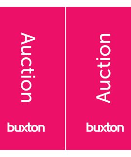 Buxton Pink Auction Flag 600mm x 1100mm
