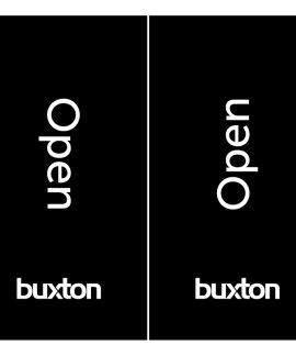 Buxton Open Flag Black - Double Sided
