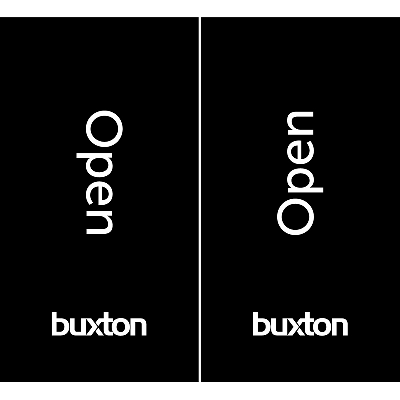 Buxton Open Flag Black - Double Sided