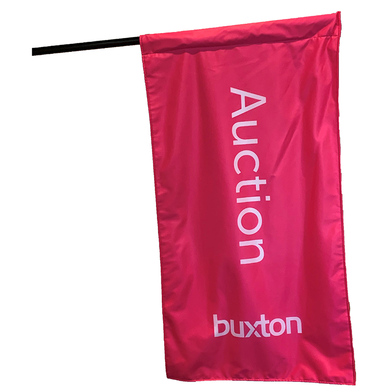 Buxton Auction Pink Signboard Flag Kit