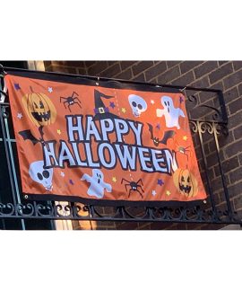 Orange Halloween Flag Balcony Display