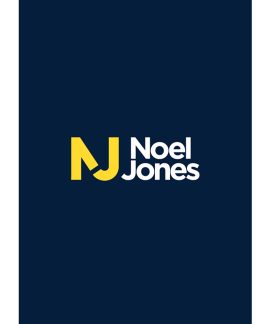 Noel Jones logo with yellow NJ initials