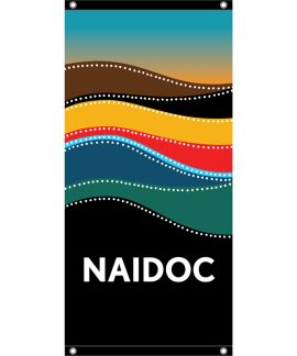 NAIDOC Flag with Eyelet finish