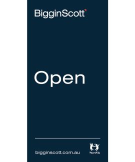 Biggin Scott open house sign