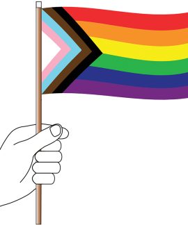 Progress Pride Flag Handwaver Paper