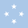 Flag of Micronesia with four white stars