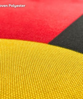 Close-up of woven polyester fabric texture