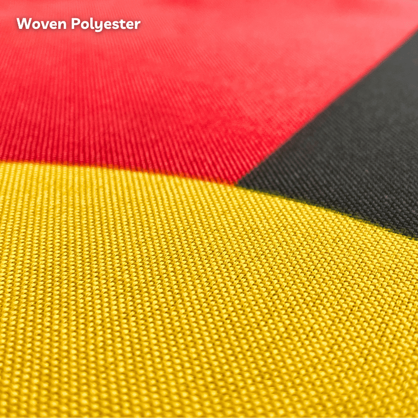 Close-up of woven polyester fabric texture